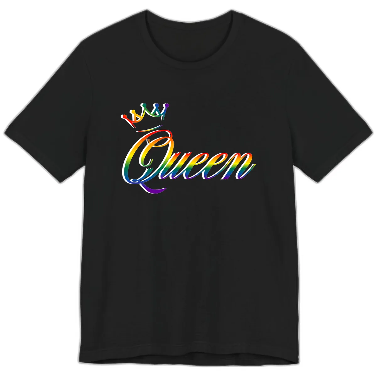 Rainbow Unity Pride Design Premium T-Shirt in Black