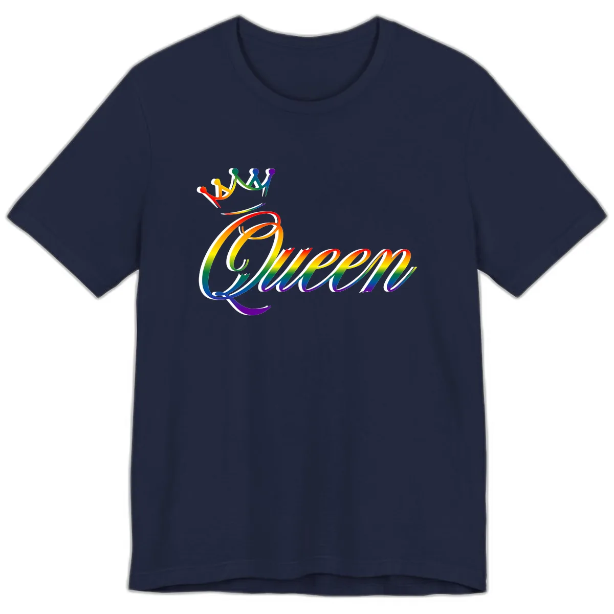 Rainbow Unity Pride Design Premium T-Shirt in Navy