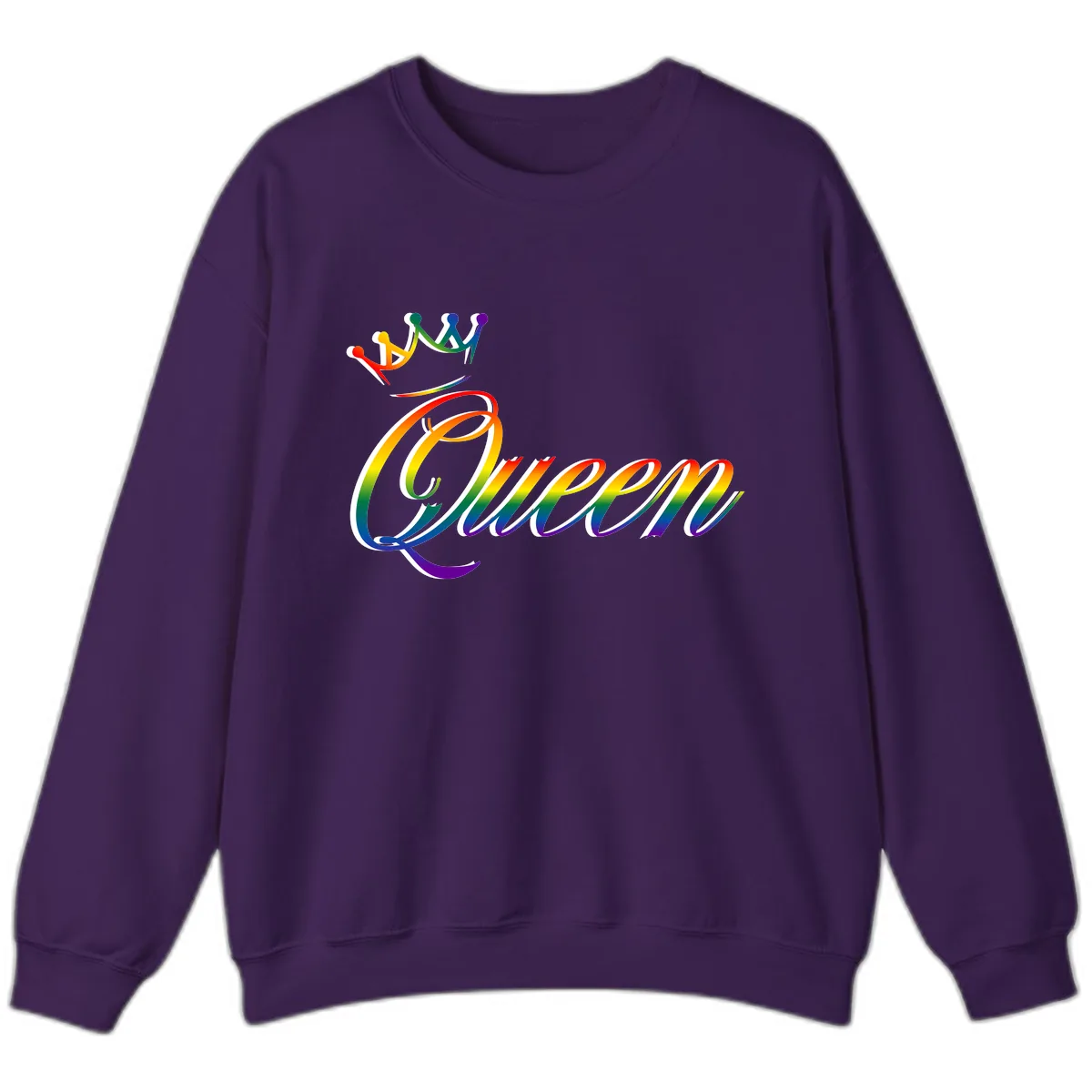 Rainbow Unity Pride Design Sweatshirt in Purple