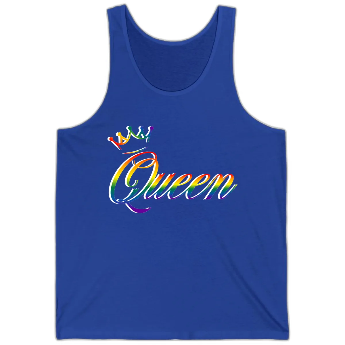 Rainbow Unity Pride Design Tank in True Royal