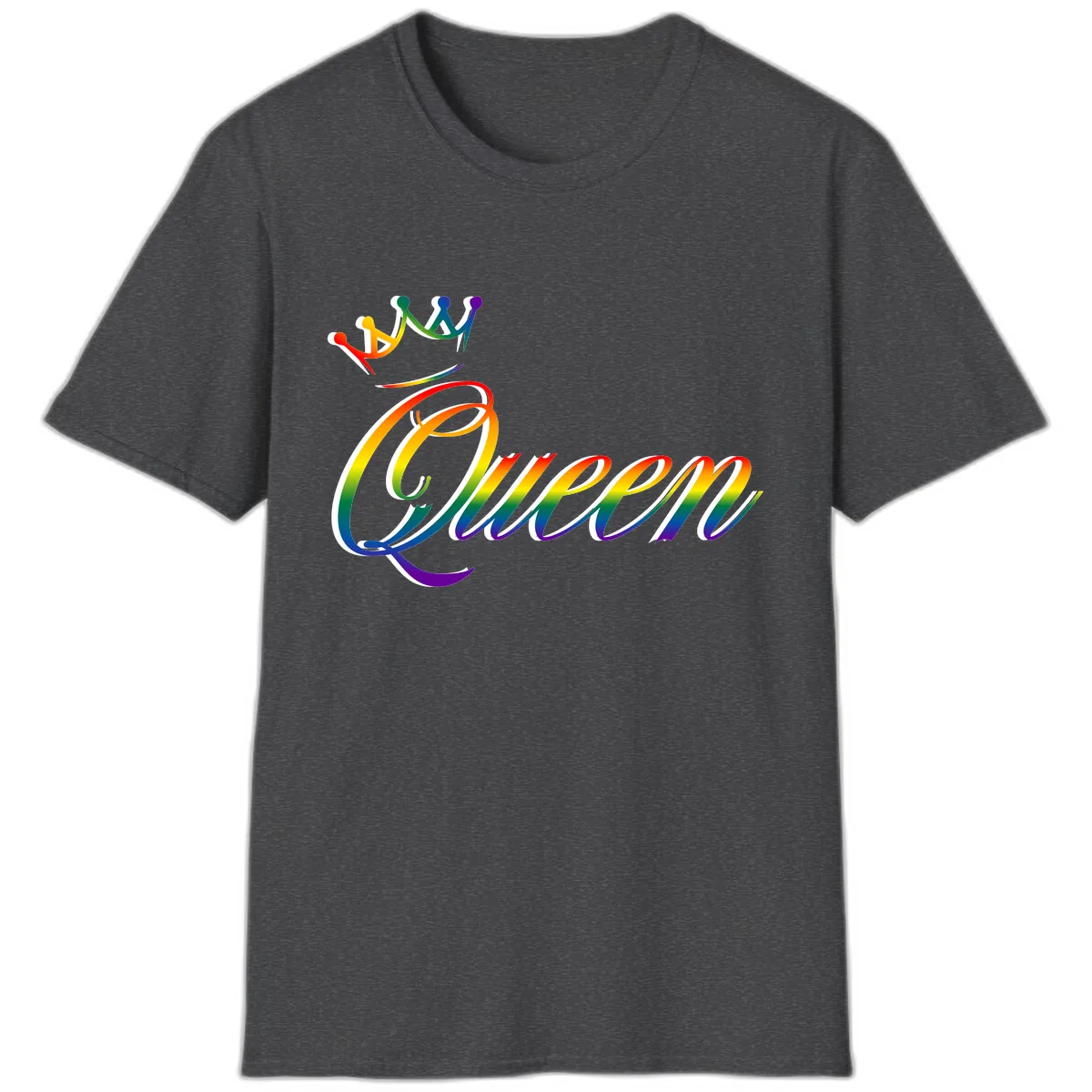 Rainbow Unity Pride Design T-Shirt in Dark Heather