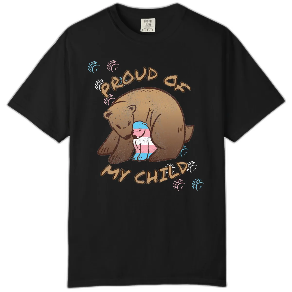 Proud As My Chubby Bear Comfort Color in Black