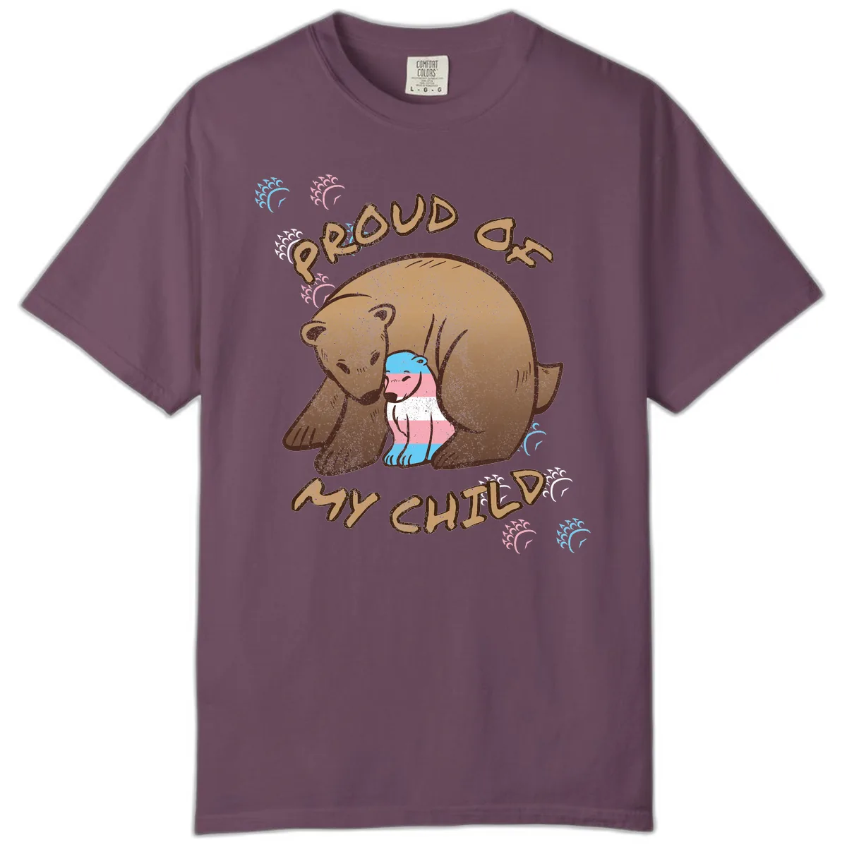 Proud As My Chubby Bear Comfort Color in Berry
