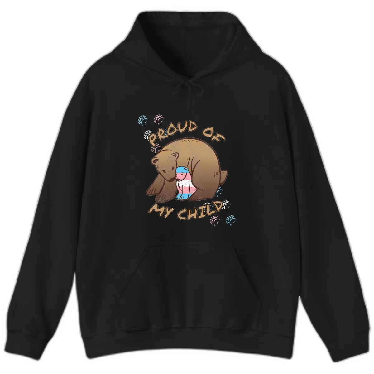 Proud As My Chubby Bear Hoodie in Black