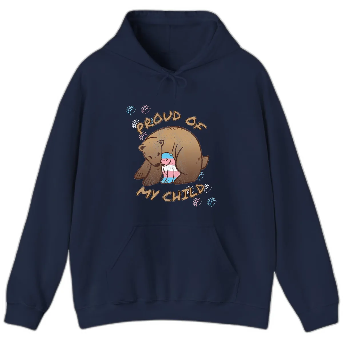 Proud As My Chubby Bear Hoodie in Navy