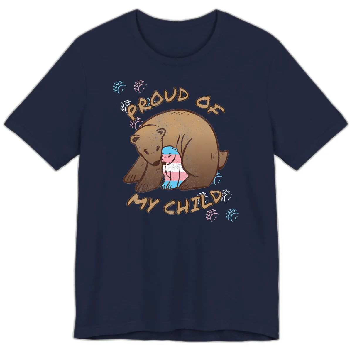 Proud As My Chubby Bear Premium T-Shirt in Navy