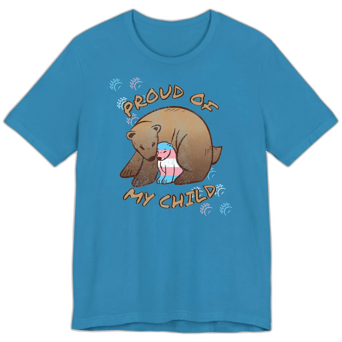 Proud As My Chubby Bear Premium T-Shirt in Aqua