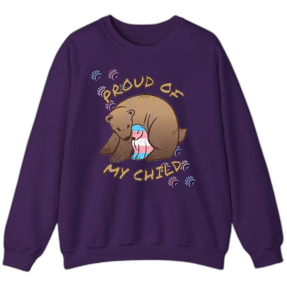 Proud As My Chubby Bear Sweatshirt in Purple
