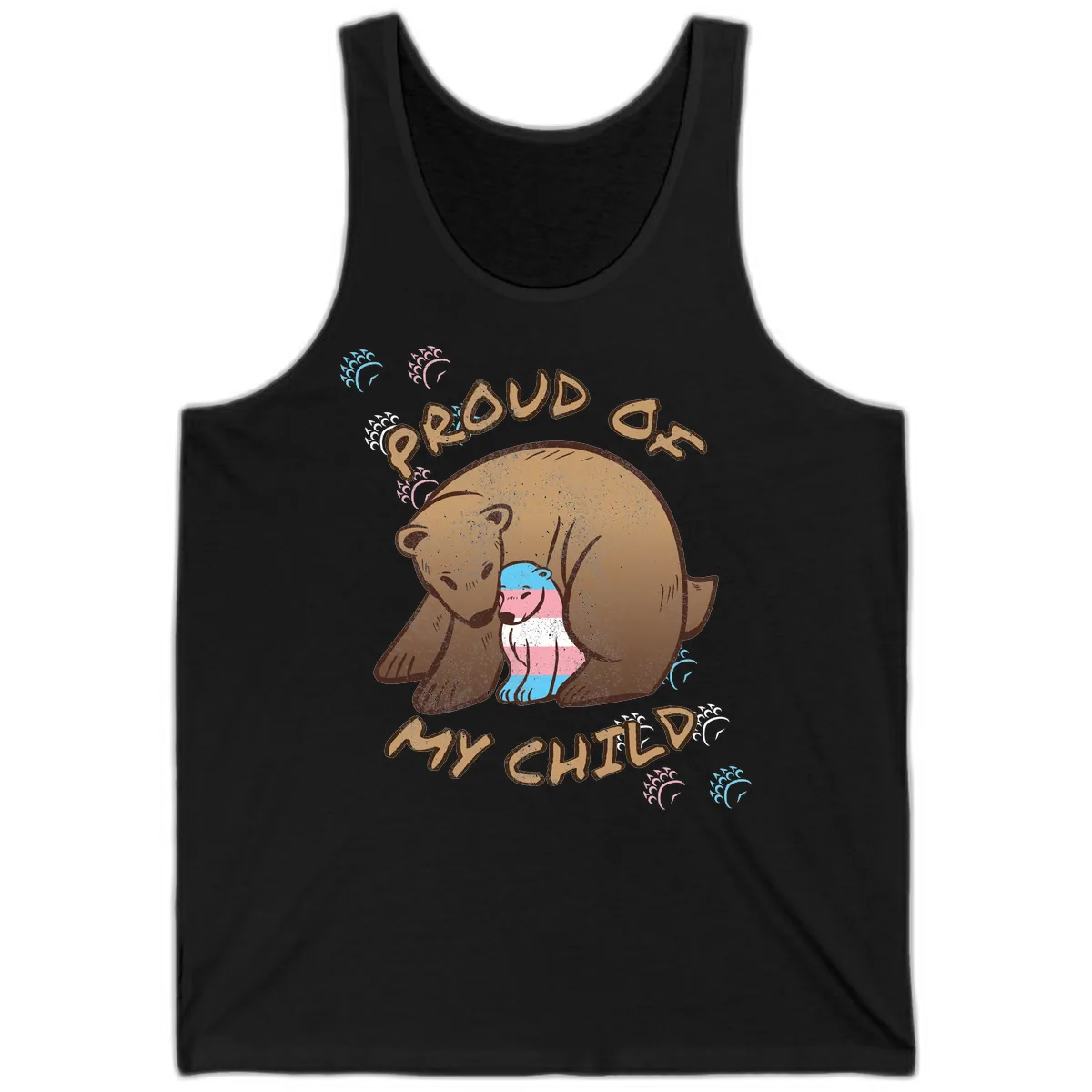 Proud As My Chubby Bear Tank in Black