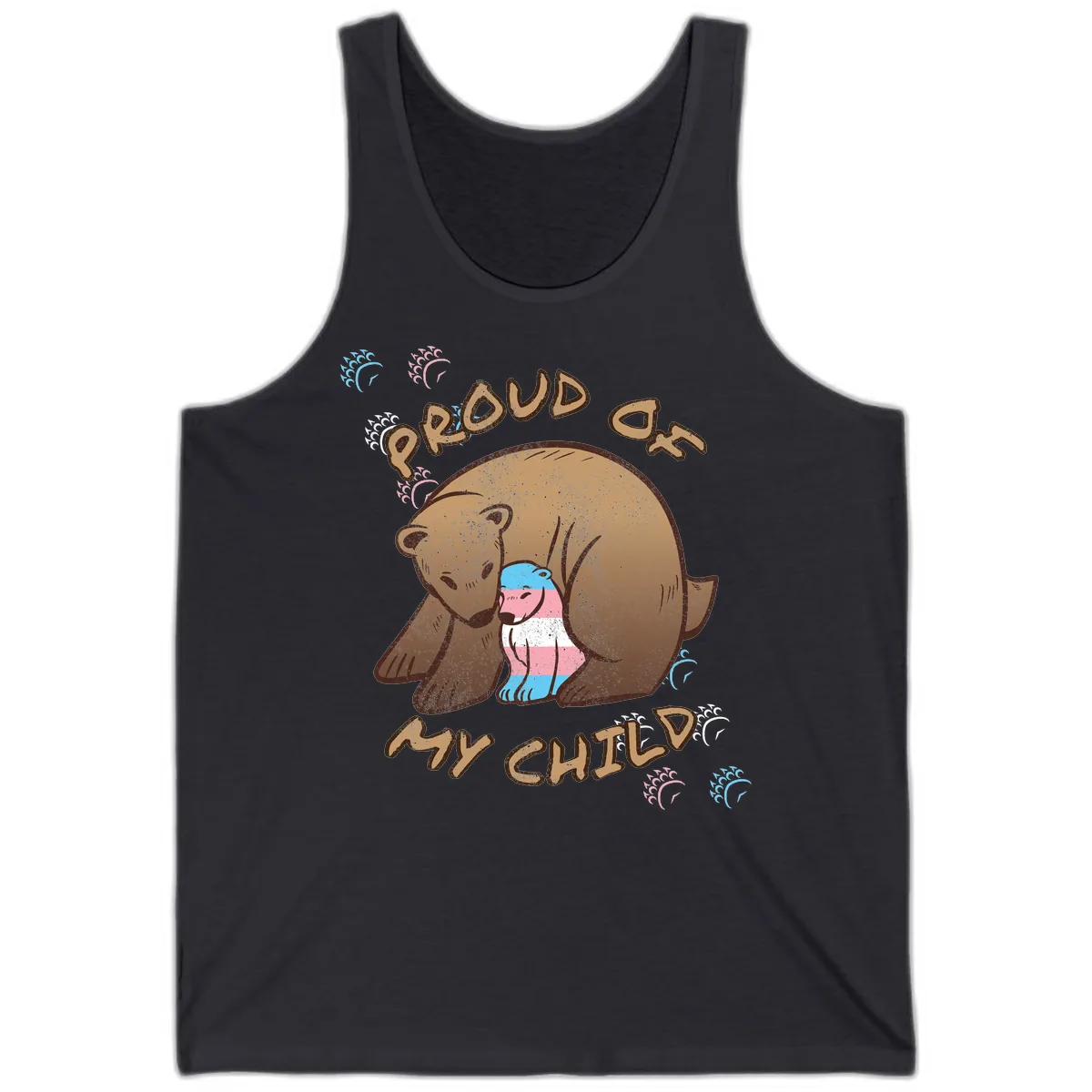 Proud As My Chubby Bear Tank in Dark Grey
