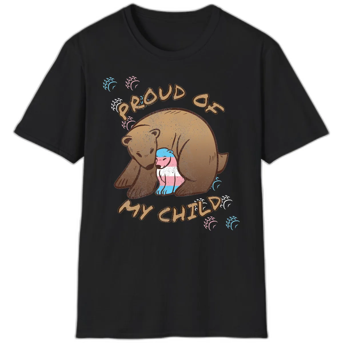 Proud As My Chubby Bear T-Shirt in Black