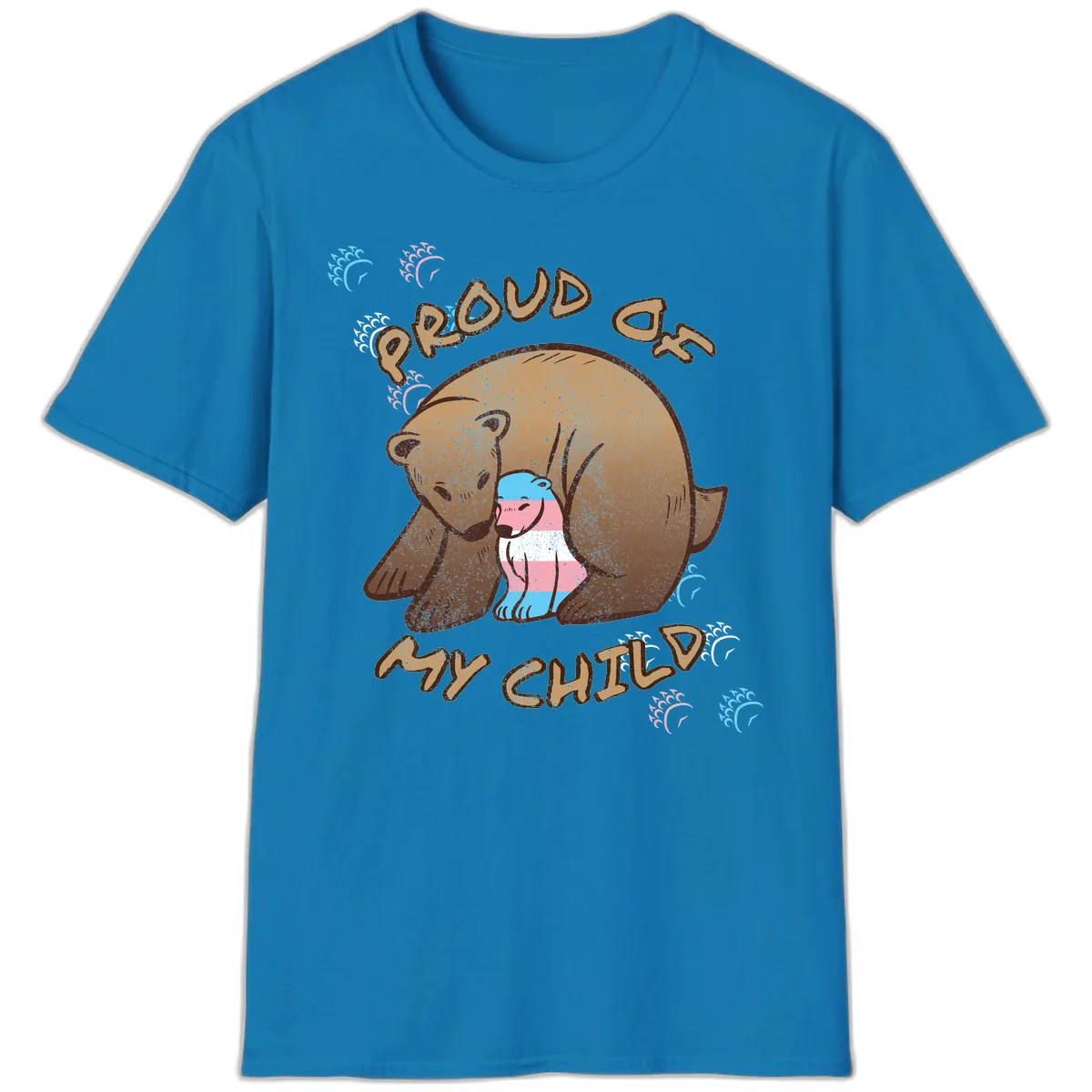 Proud As My Chubby Bear T-Shirt in Sapphire