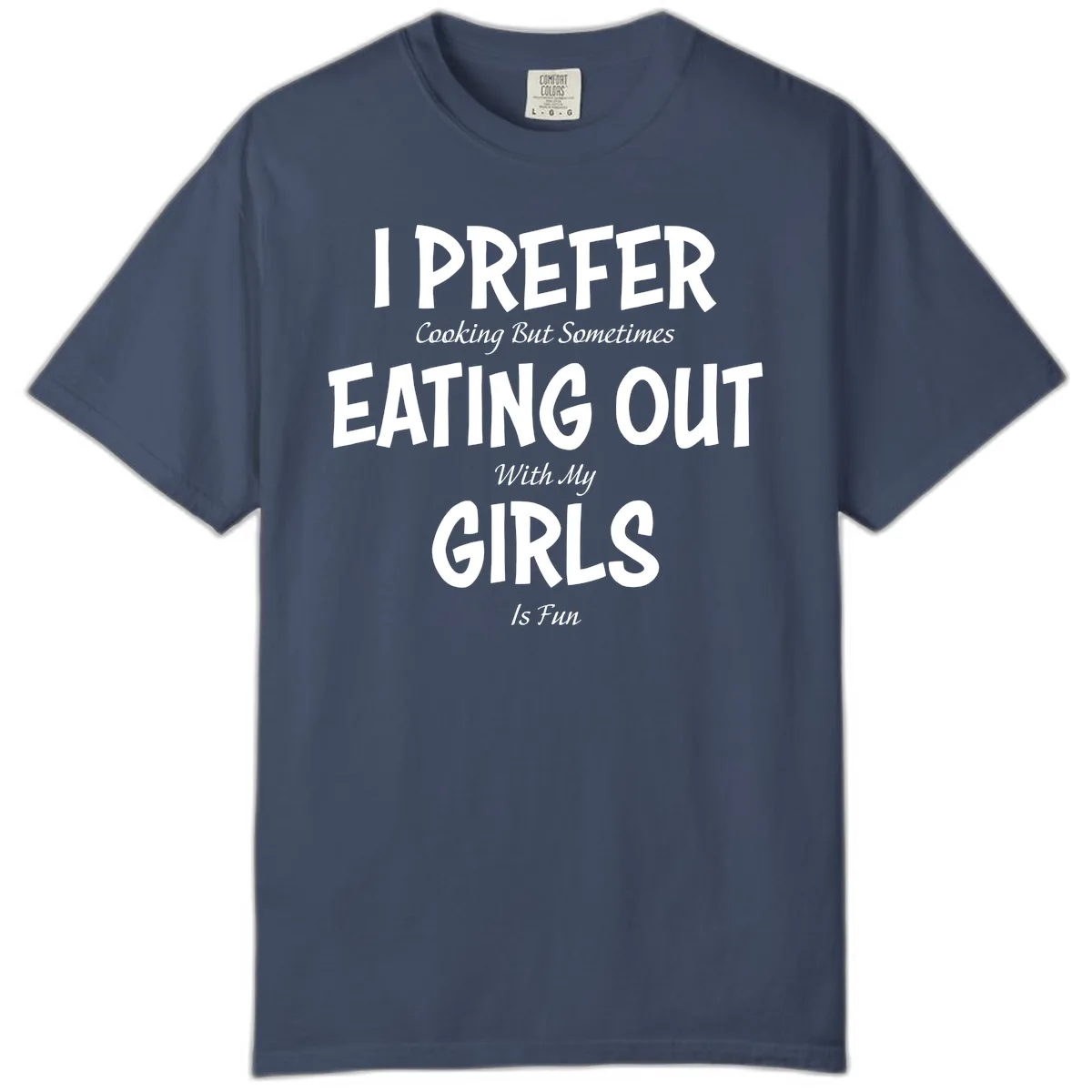 Cooking With My Girls Is Fun Comfort Color in Midnight