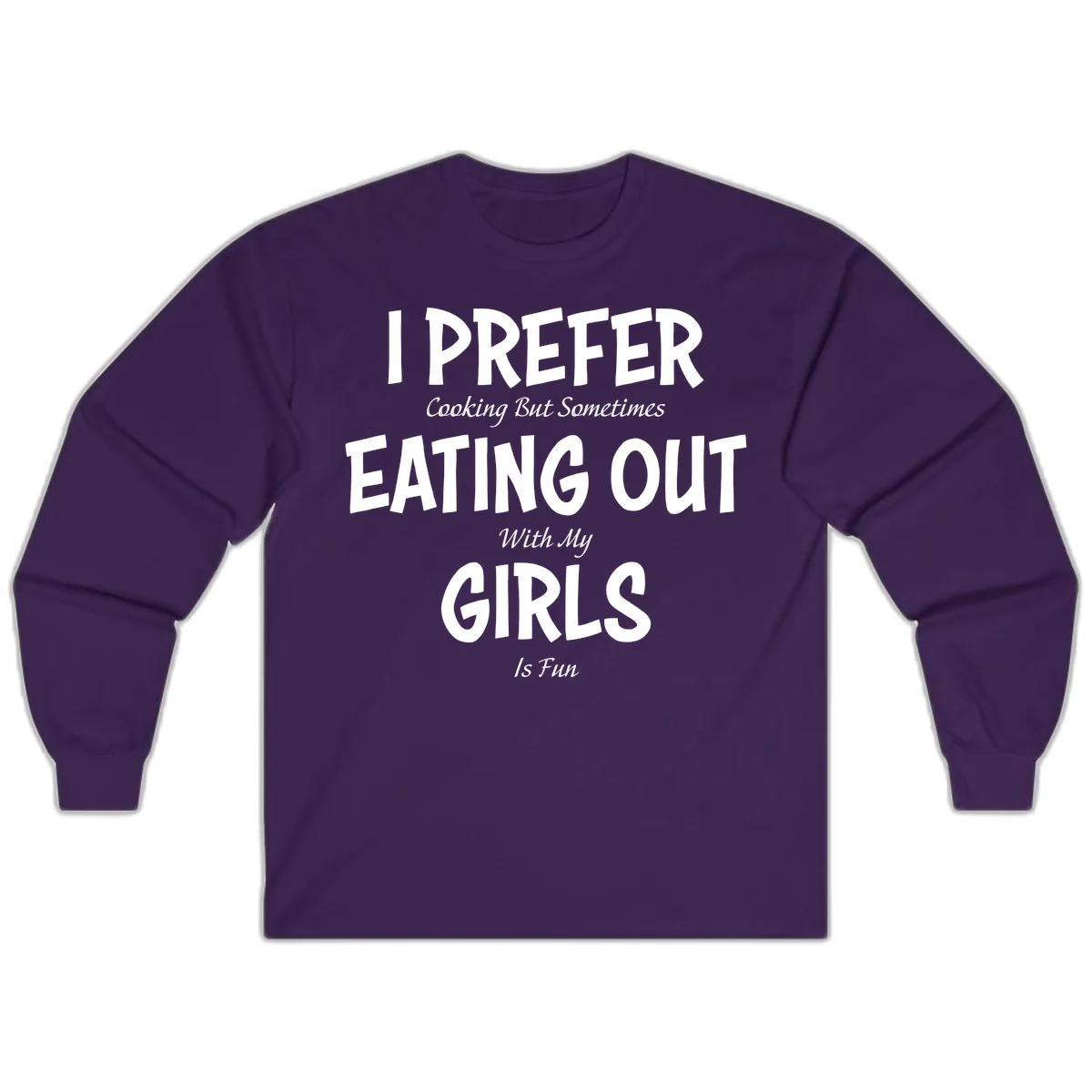 Cooking With My Girls Is Fun Long Sleeve in Purple