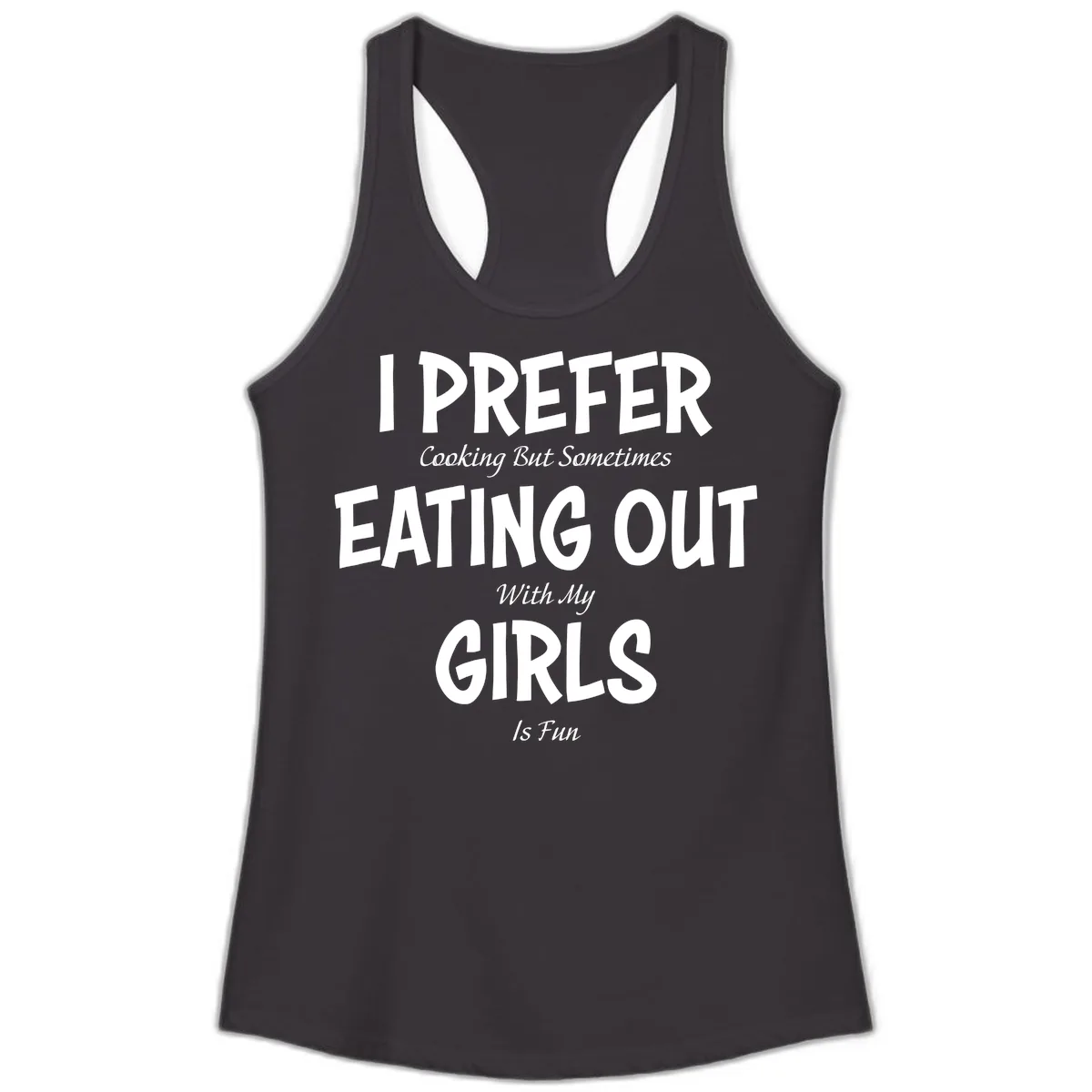 Cooking With My Girls Is Fun Ladies Tank in Black