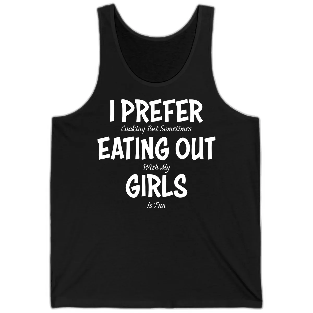 Cooking With My Girls Is Fun Tank in Black