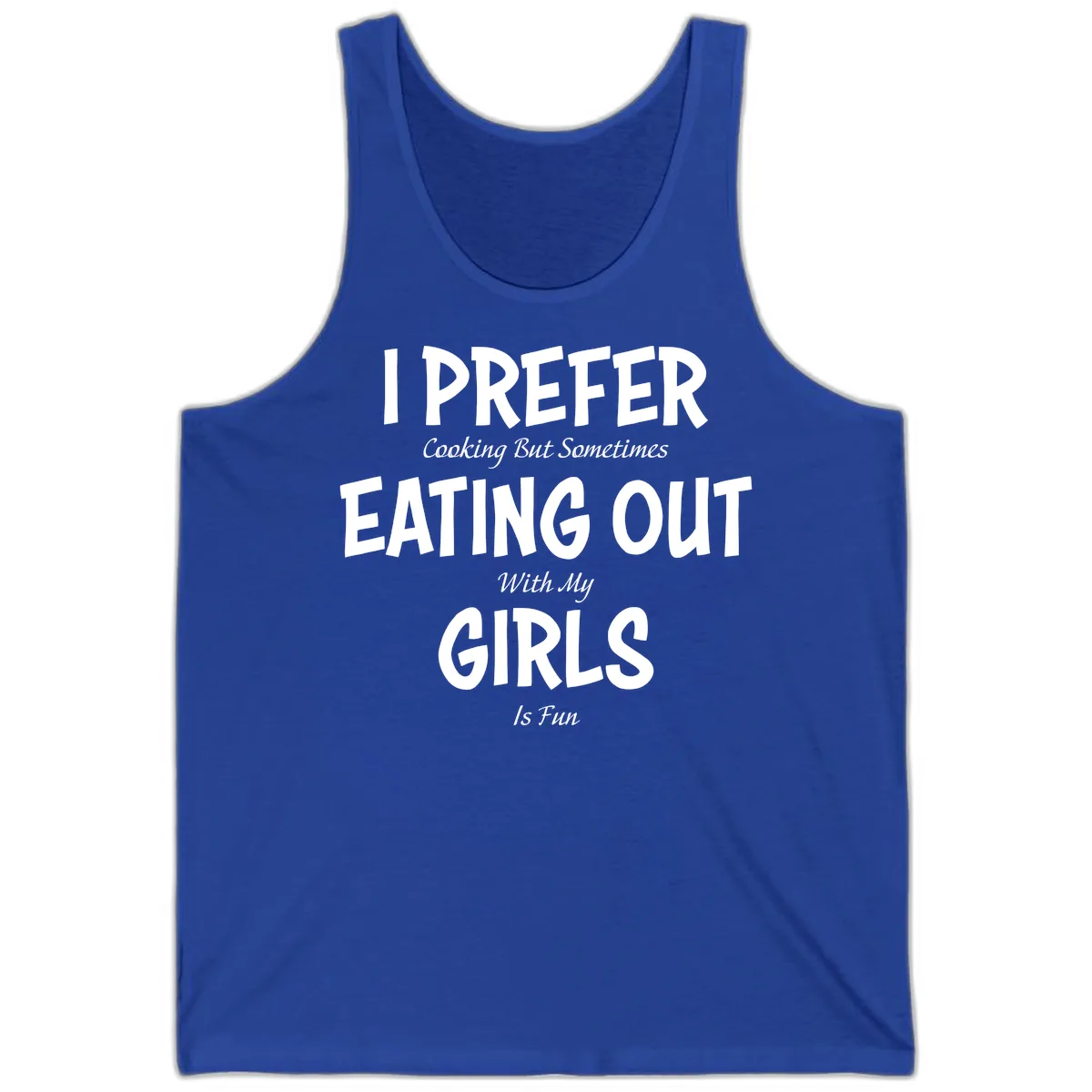 Cooking With My Girls Is Fun Tank in True Royal