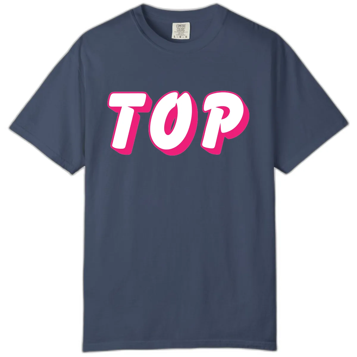 Top Pop Typography Design Comfort Color in Midnight