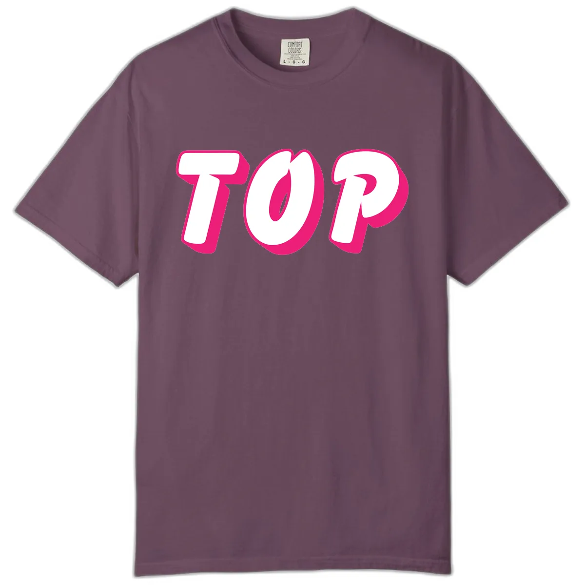 Top Pop Typography Design Comfort Color in Berry