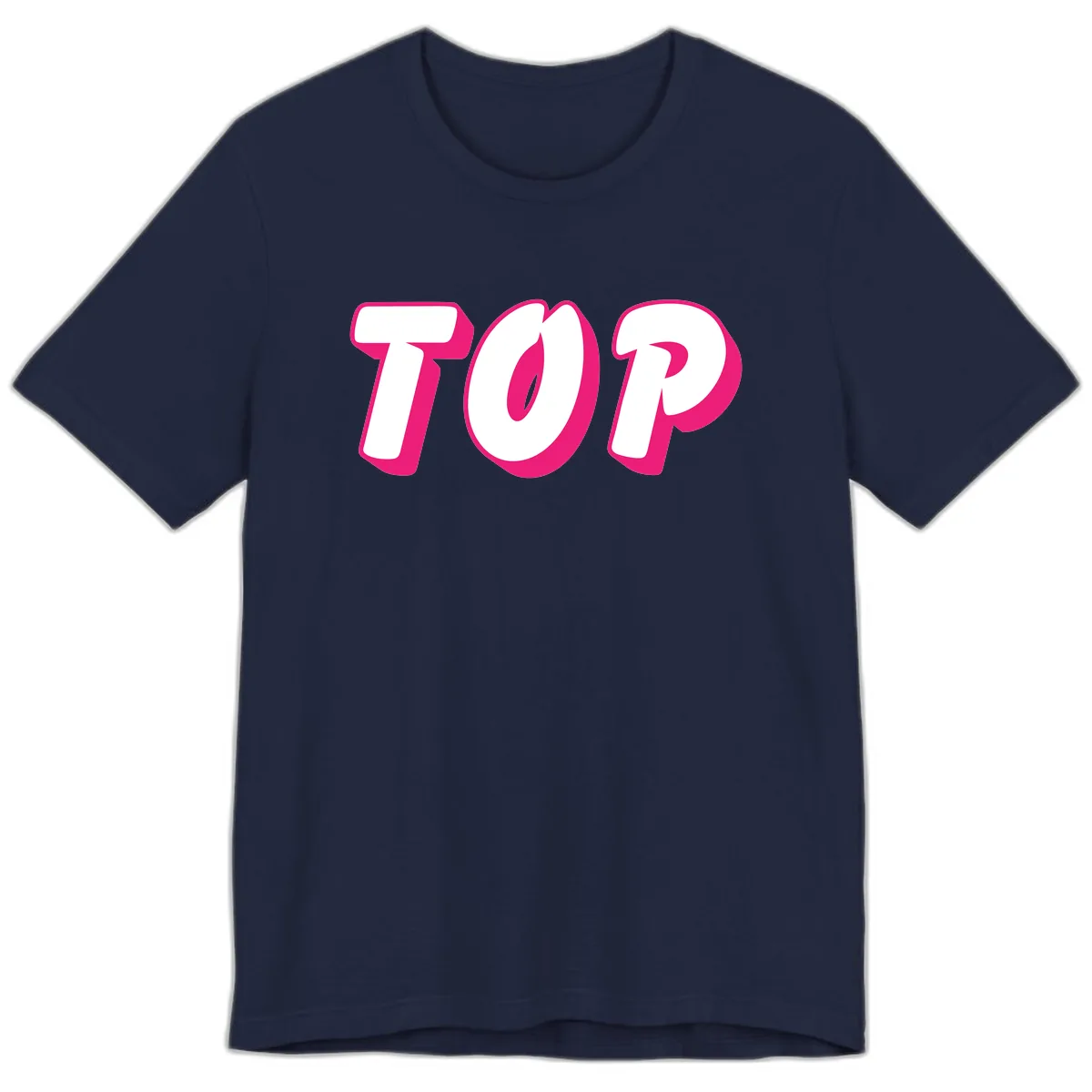 Top Pop Typography Design Premium T-Shirt in Navy
