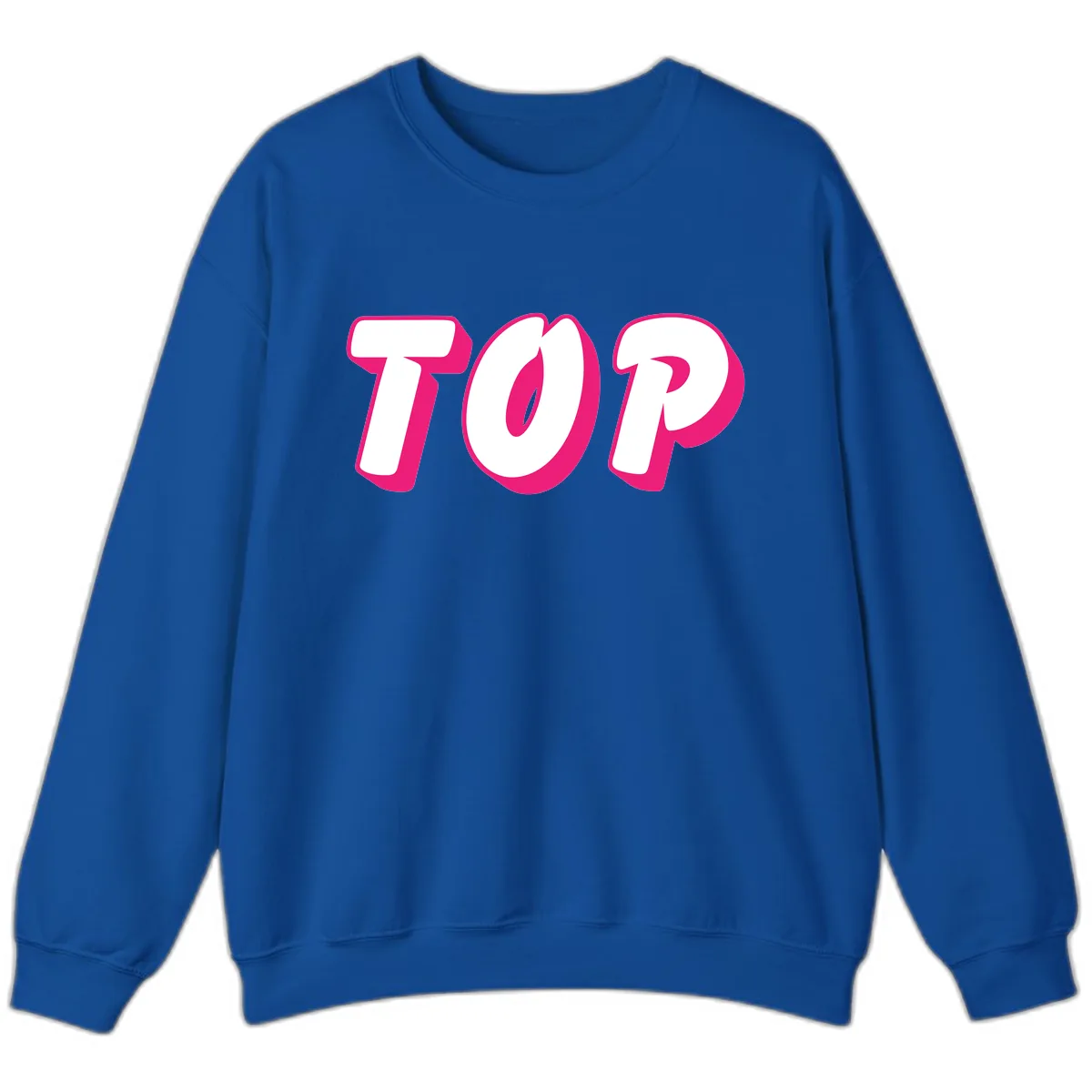 Top Pop Typography Design Sweatshirt in Royal