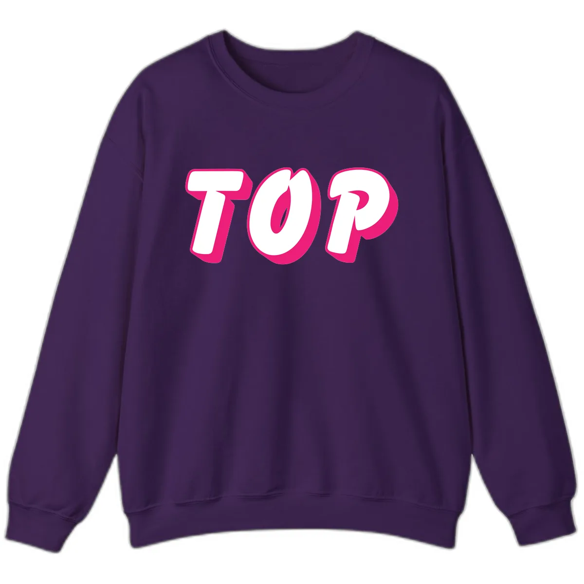 Top Pop Typography Design Sweatshirt in Purple
