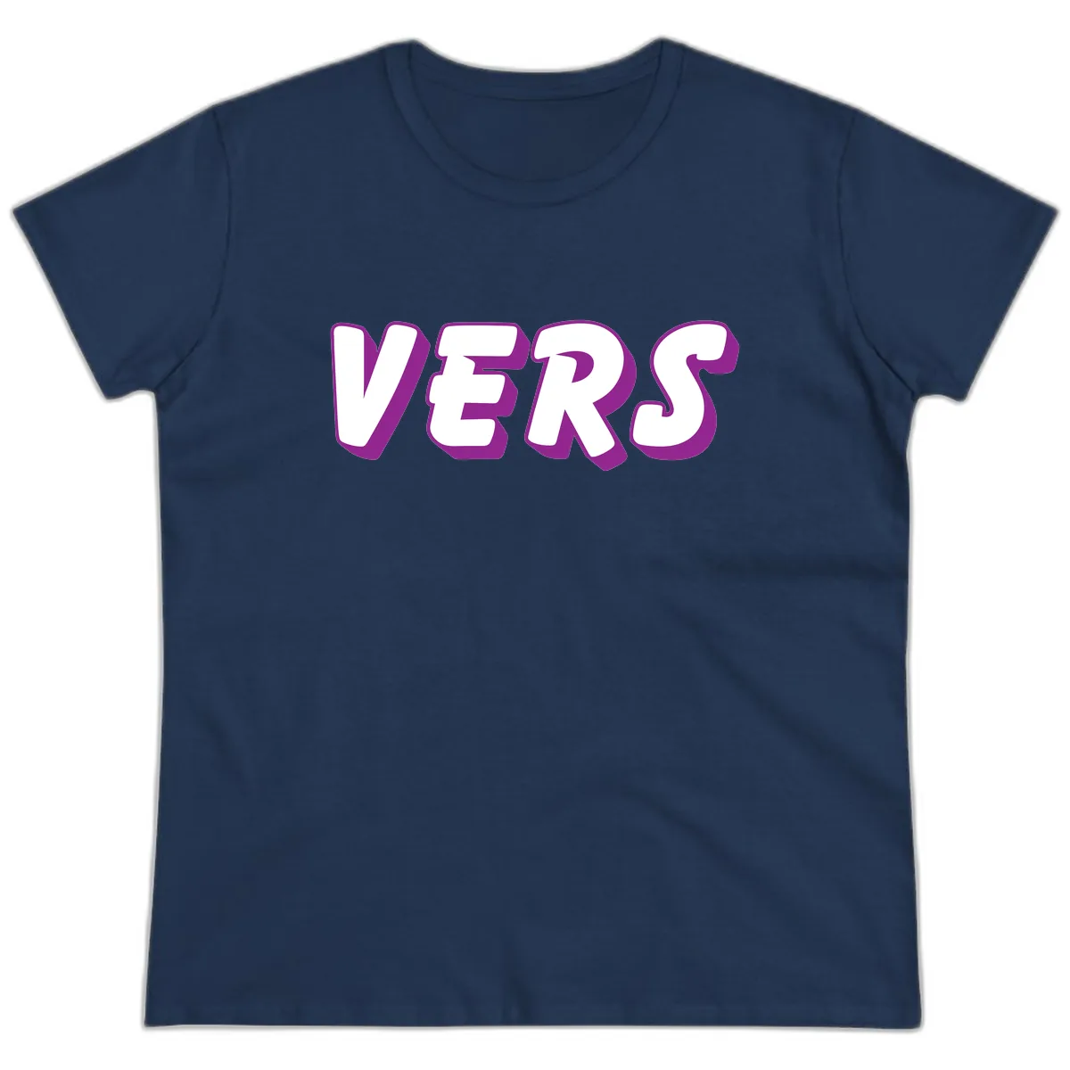 Vers Pride Statement Ladies Tee in Navy
