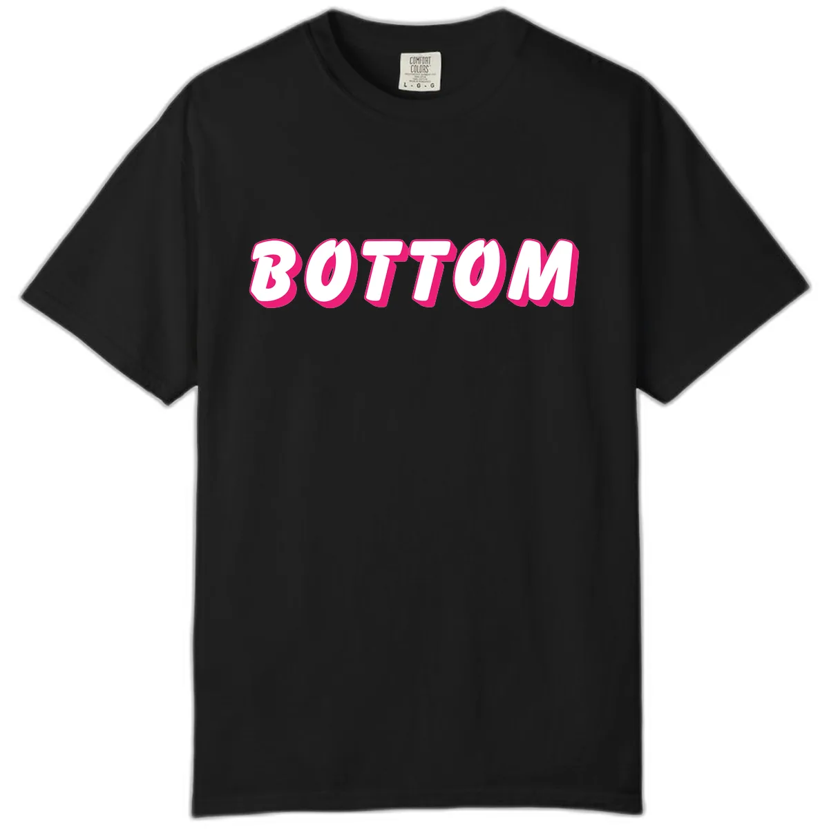 Bottom Bold Typography Design Comfort Color in Black