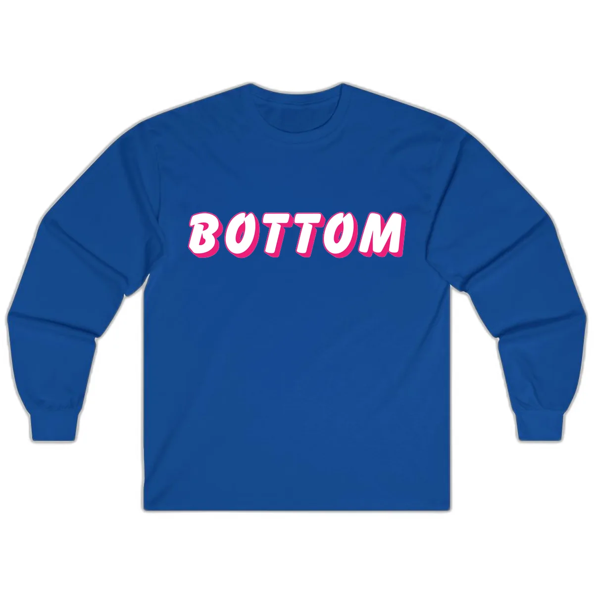 Bottom Bold Typography Design Long Sleeve in Royal