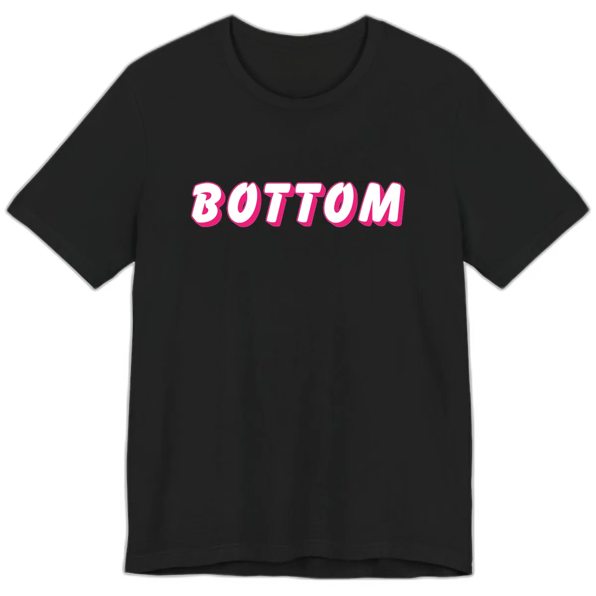 Bottom Bold Typography Design Premium T-Shirt in Black
