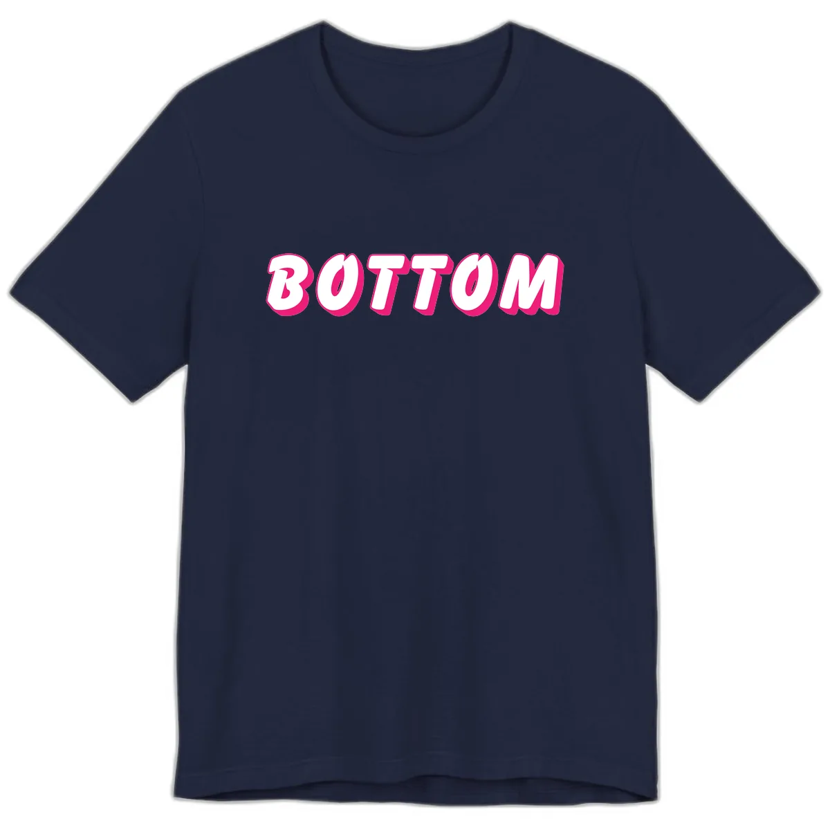 Bottom Bold Typography Design Premium T-Shirt in Navy