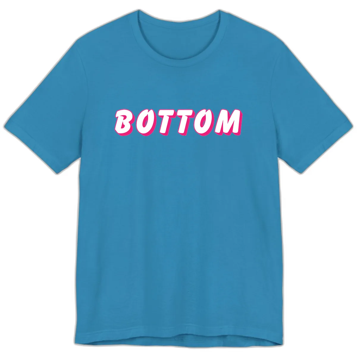 Bottom Bold Typography Design Premium T-Shirt in Aqua