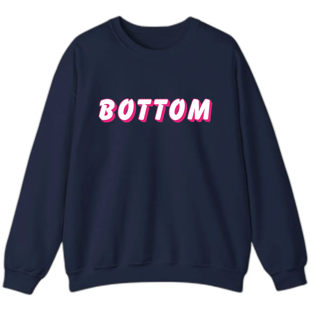 Bottom Bold Typography Design Sweatshirt in Navy