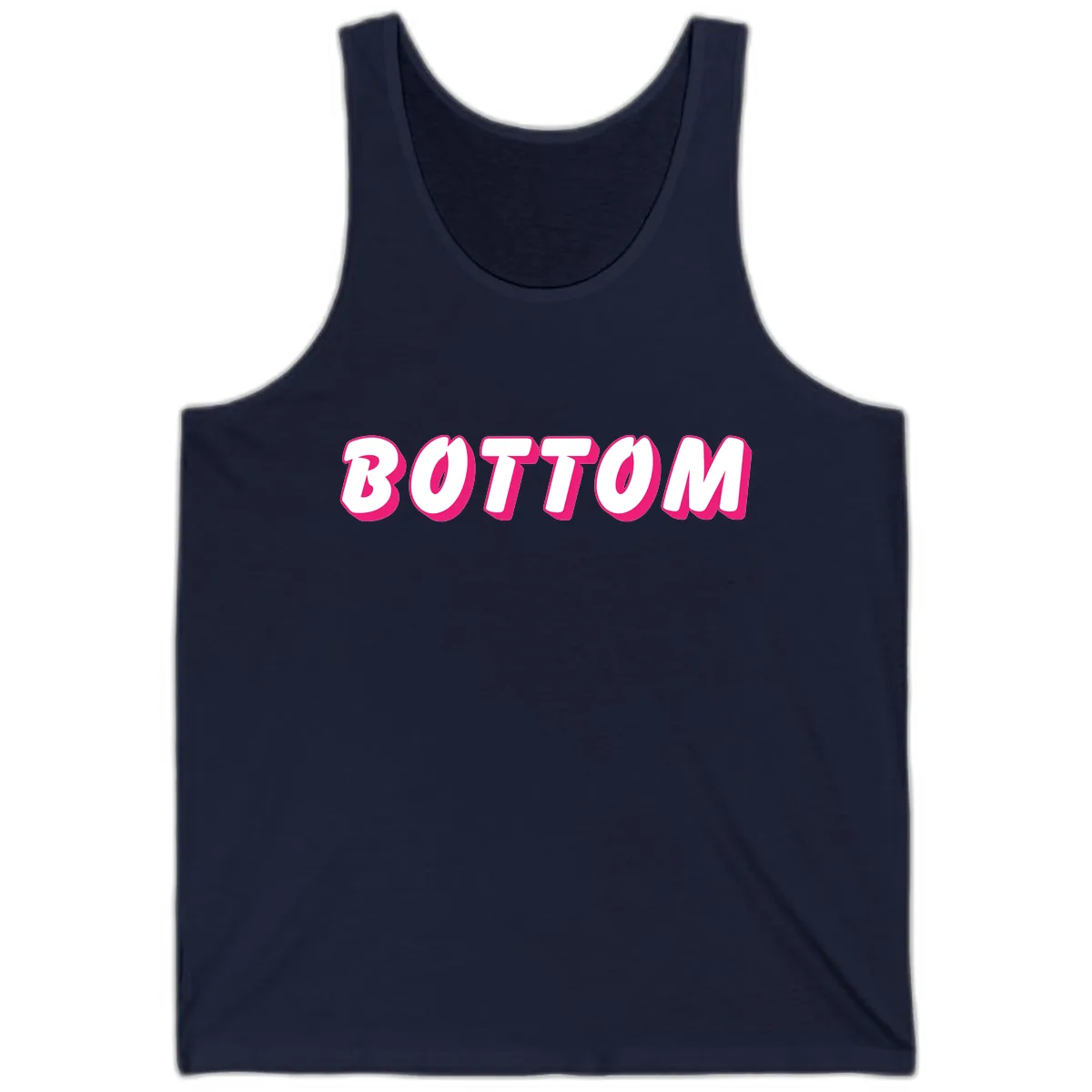 Bottom Bold Typography Design Tank in Navy
