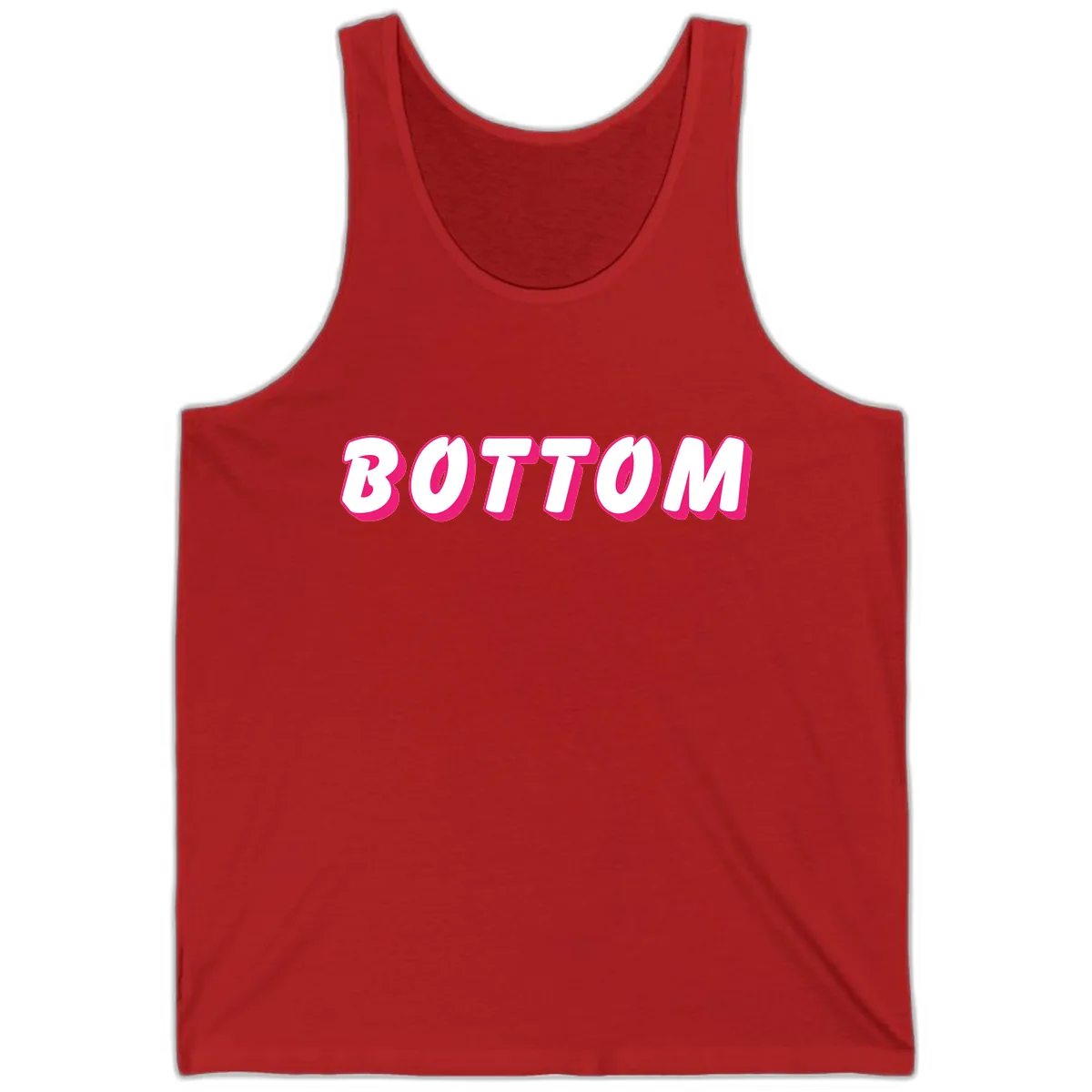Bottom Bold Typography Design Tank in Red