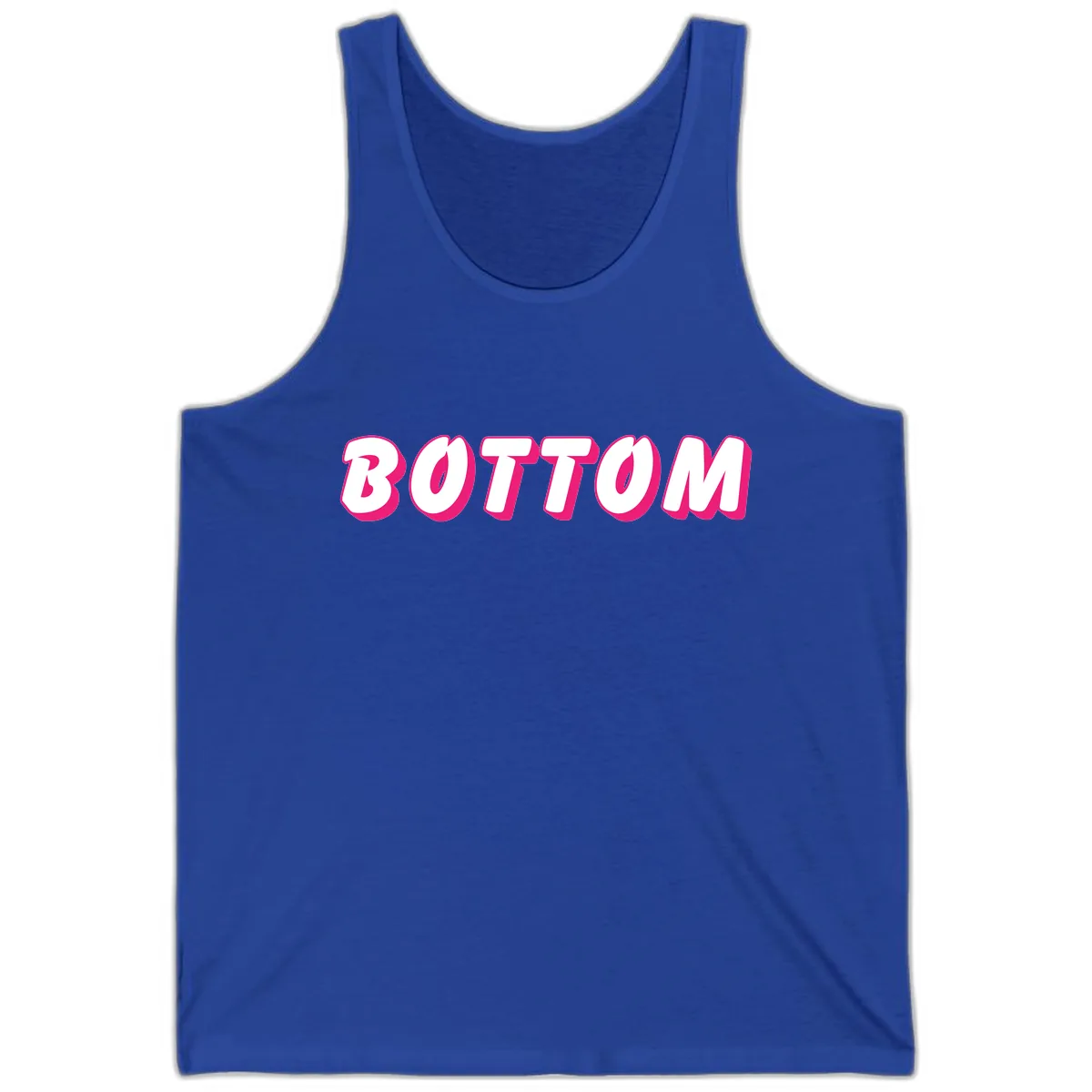 Bottom Bold Typography Design Tank in True Royal