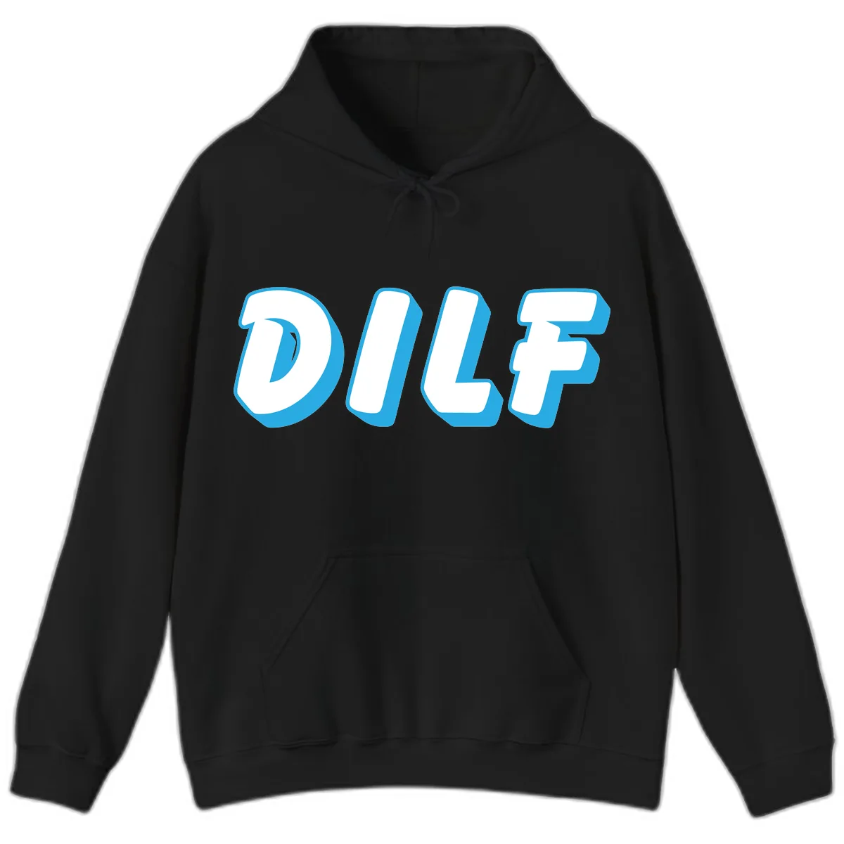 DLSF Bold Typography Design Hoodie in Black