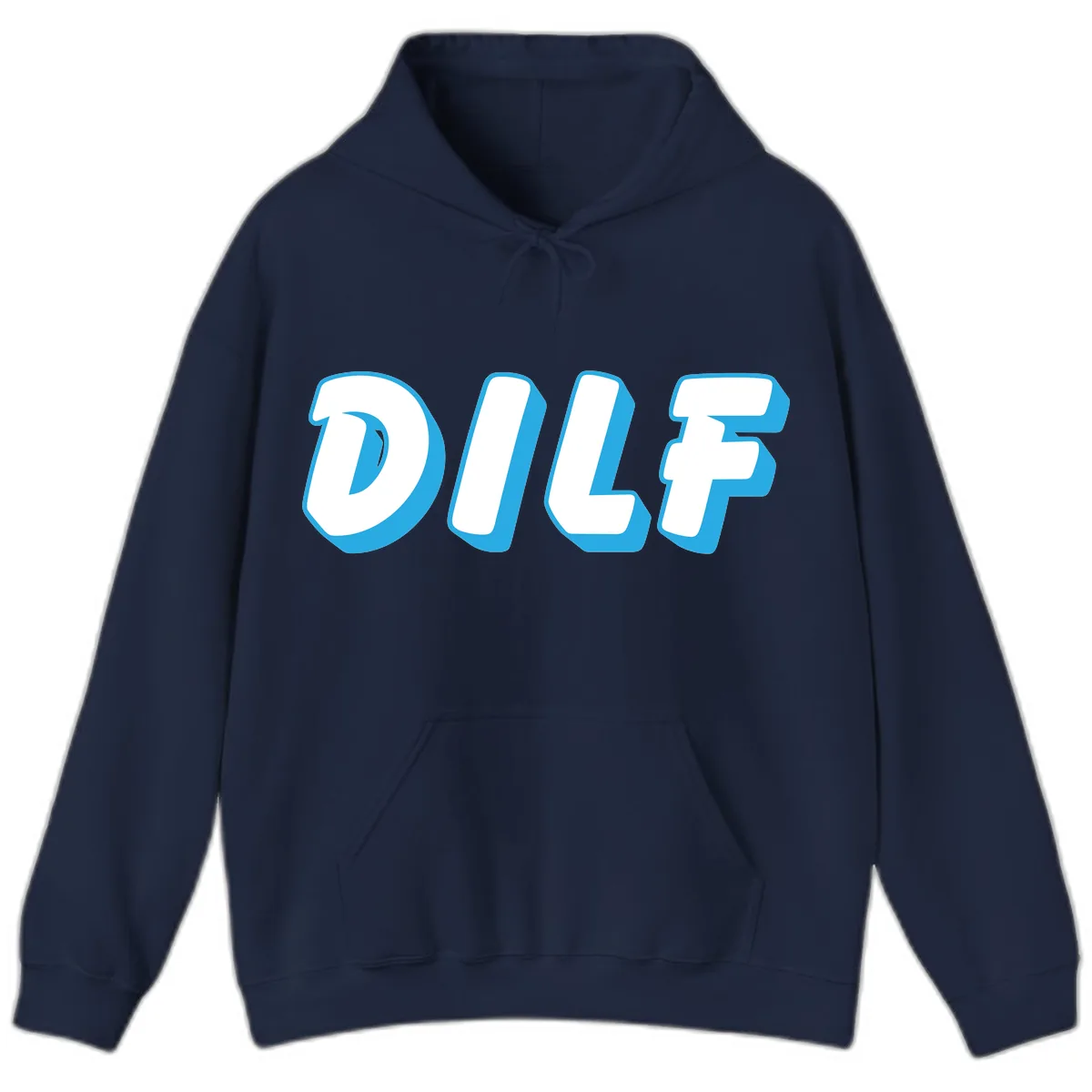 DLSF Bold Typography Design Hoodie in Navy