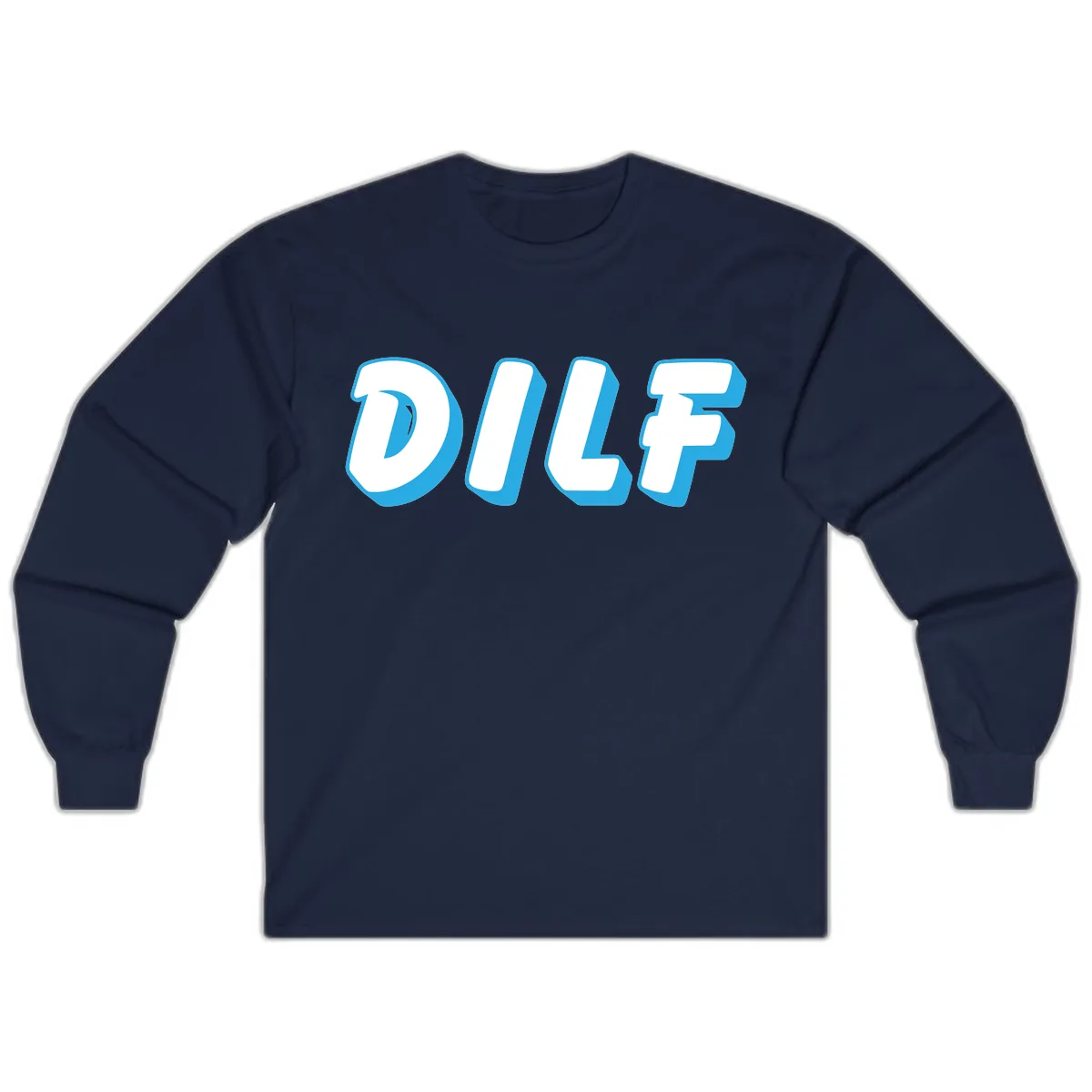 DLSF Bold Typography Design Long Sleeve in Navy