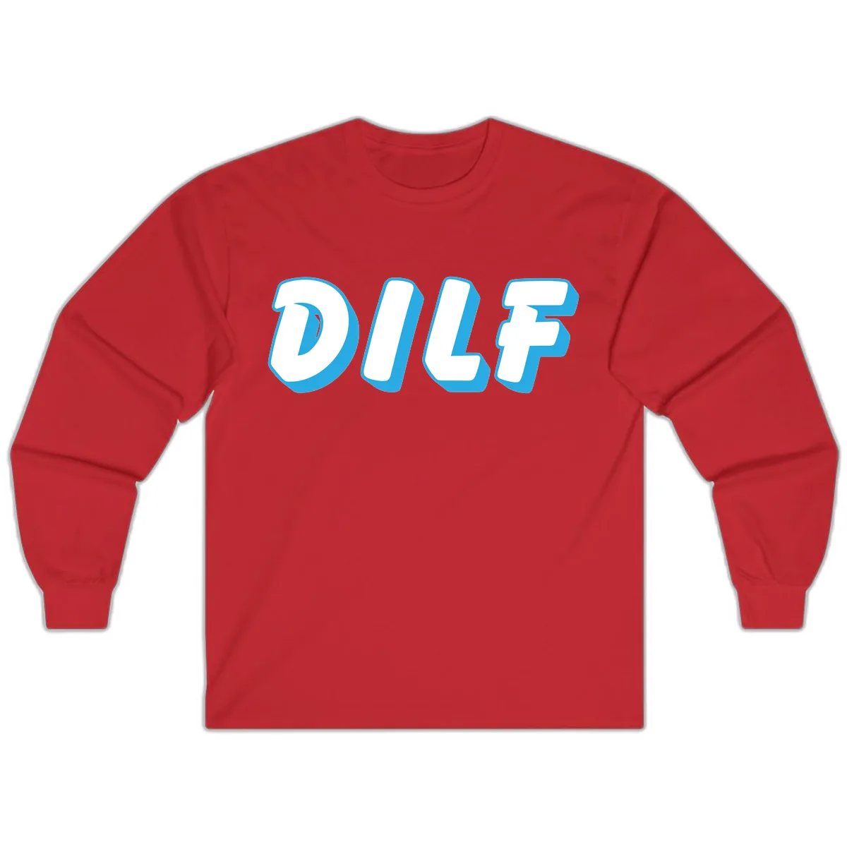 DLSF Bold Typography Design Long Sleeve in Red
