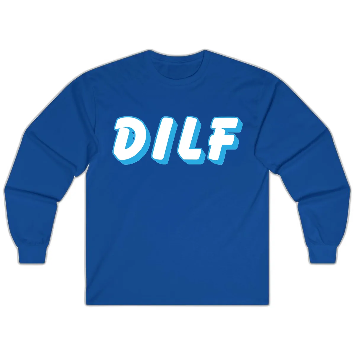 DLSF Bold Typography Design Long Sleeve in Royal