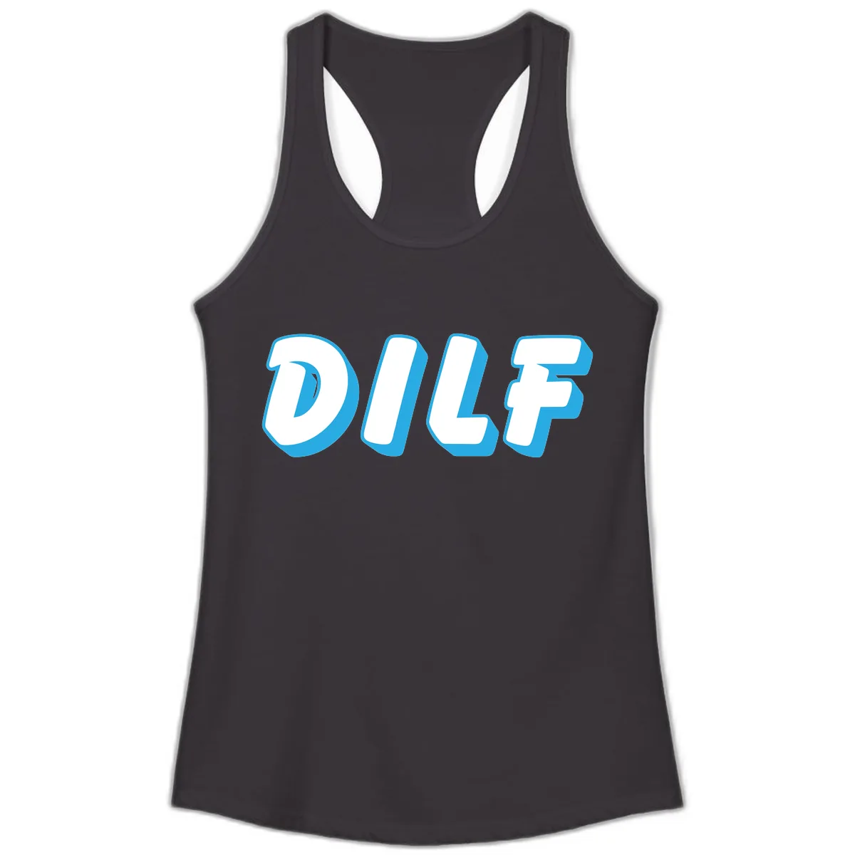 DLSF Bold Typography Design Ladies Tank in Black