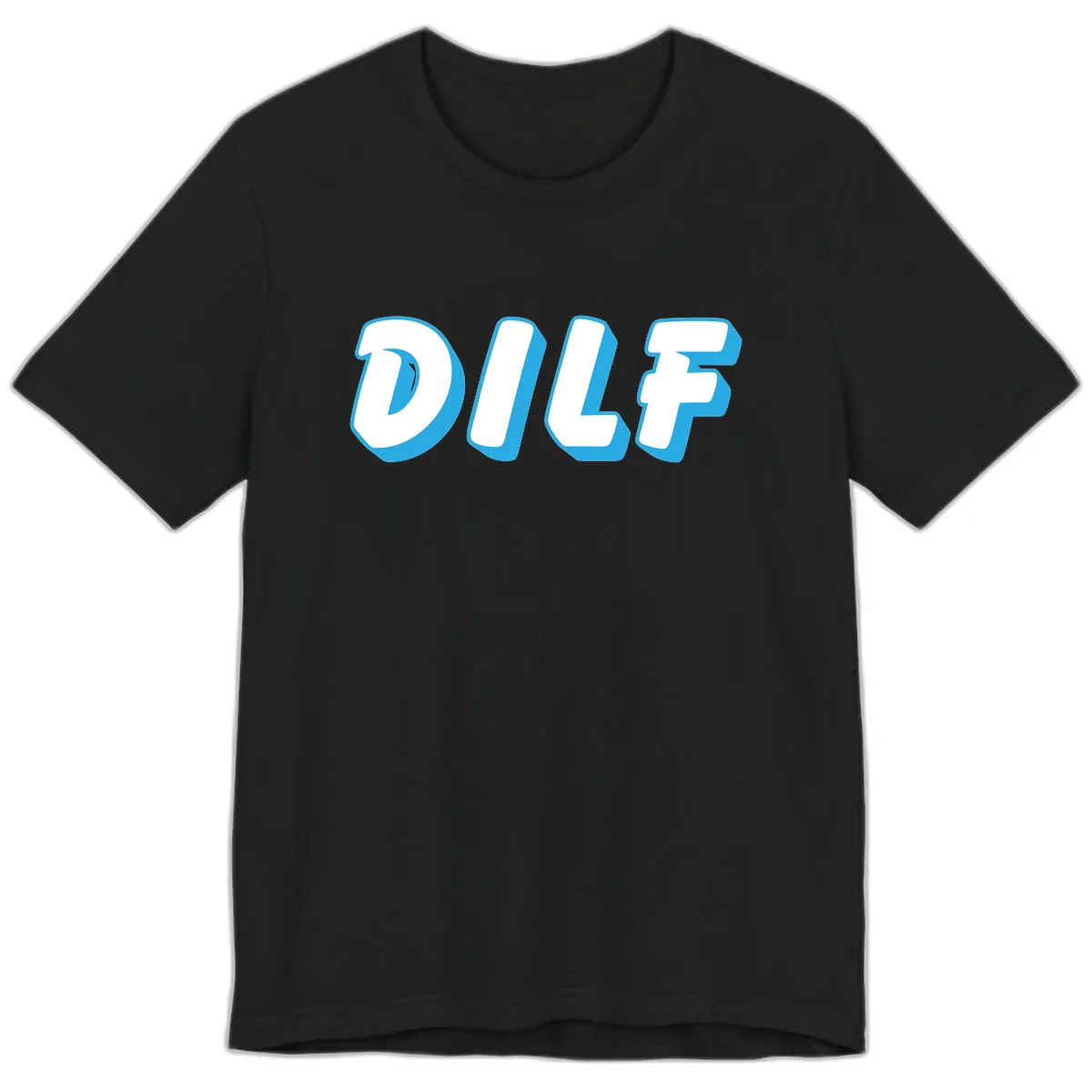 DLSF Bold Typography Design Premium T-Shirt in Black
