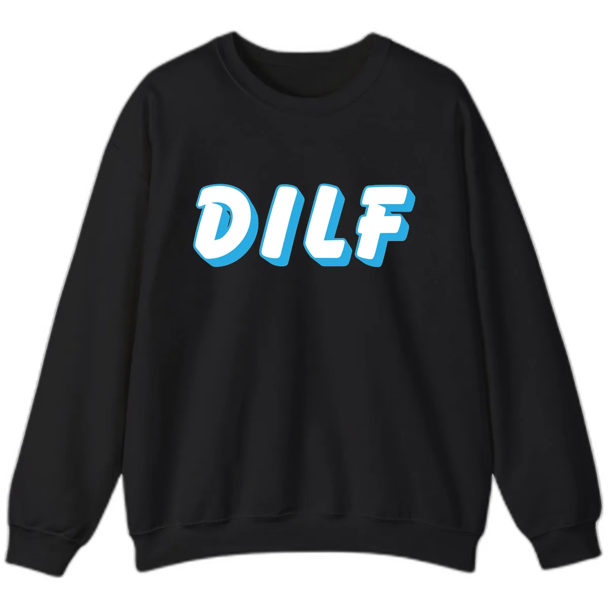 DLSF Bold Typography Design Sweatshirt in Black
