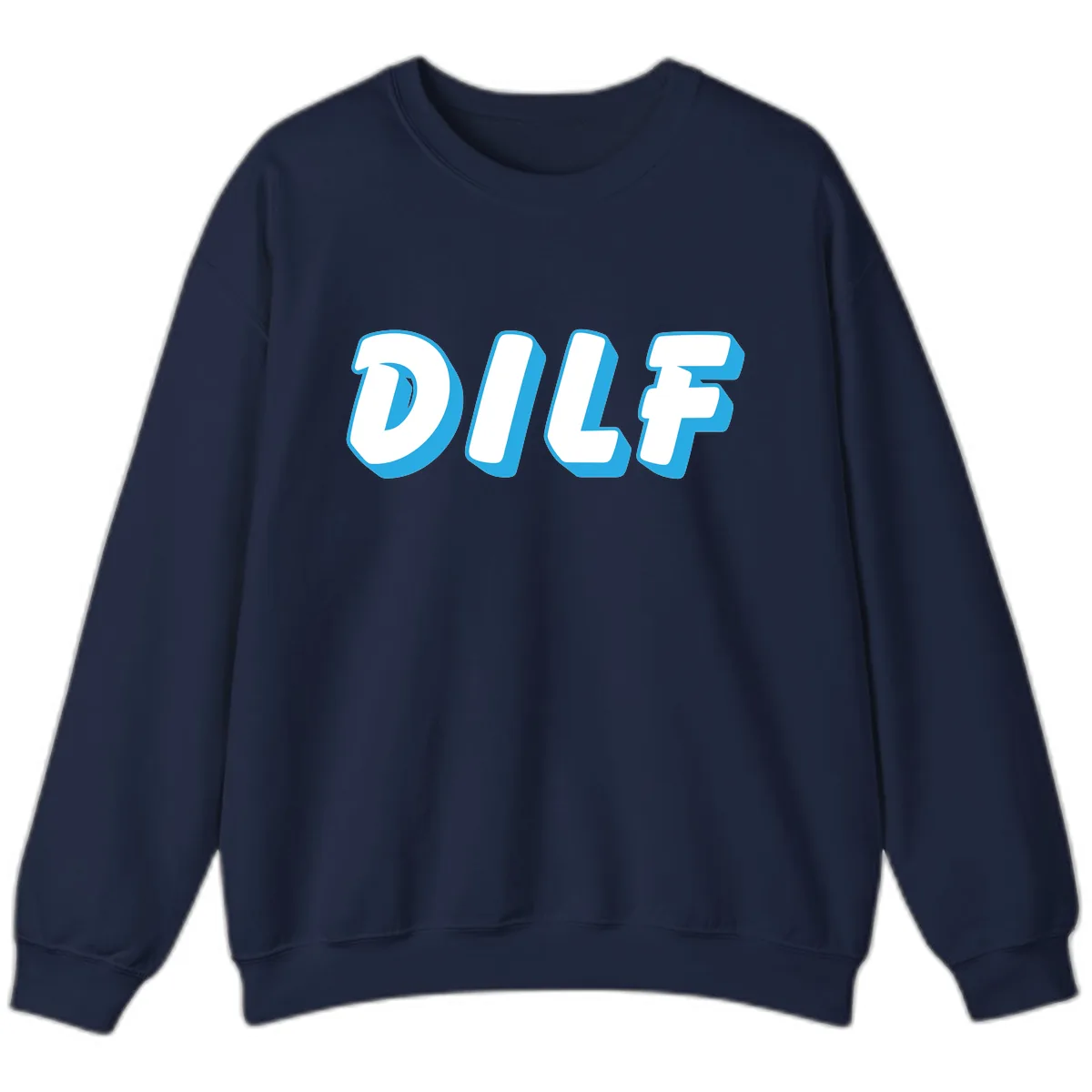 DLSF Bold Typography Design Sweatshirt in Navy