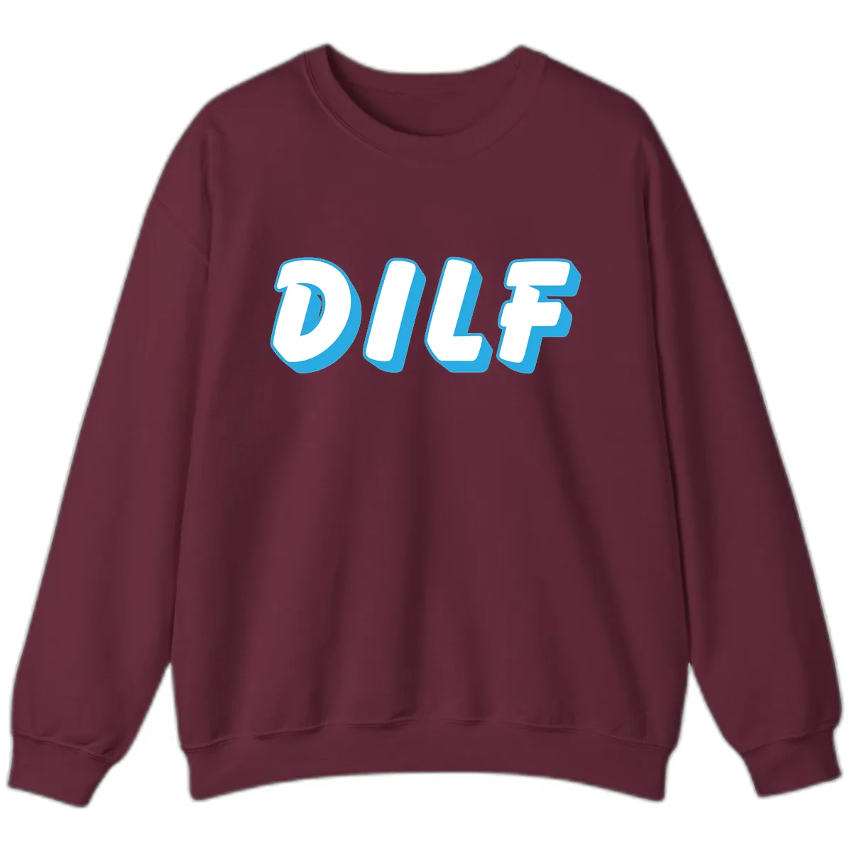 DLSF Bold Typography Design Sweatshirt in Maroon