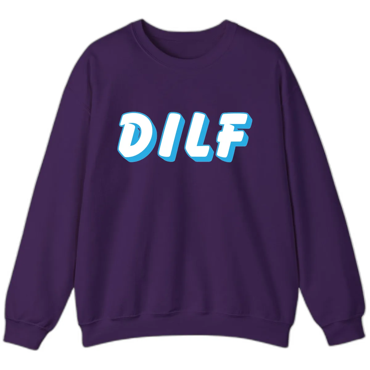 DLSF Bold Typography Design Sweatshirt in Purple