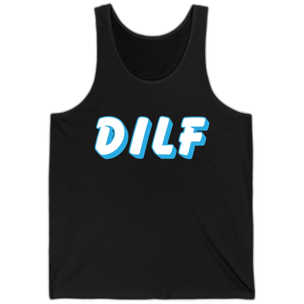 DLSF Bold Typography Design Tank in Black