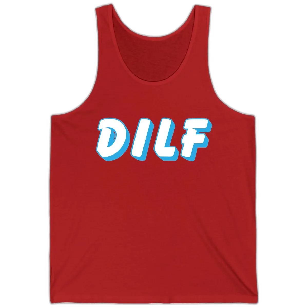 DLSF Bold Typography Design Tank in Red