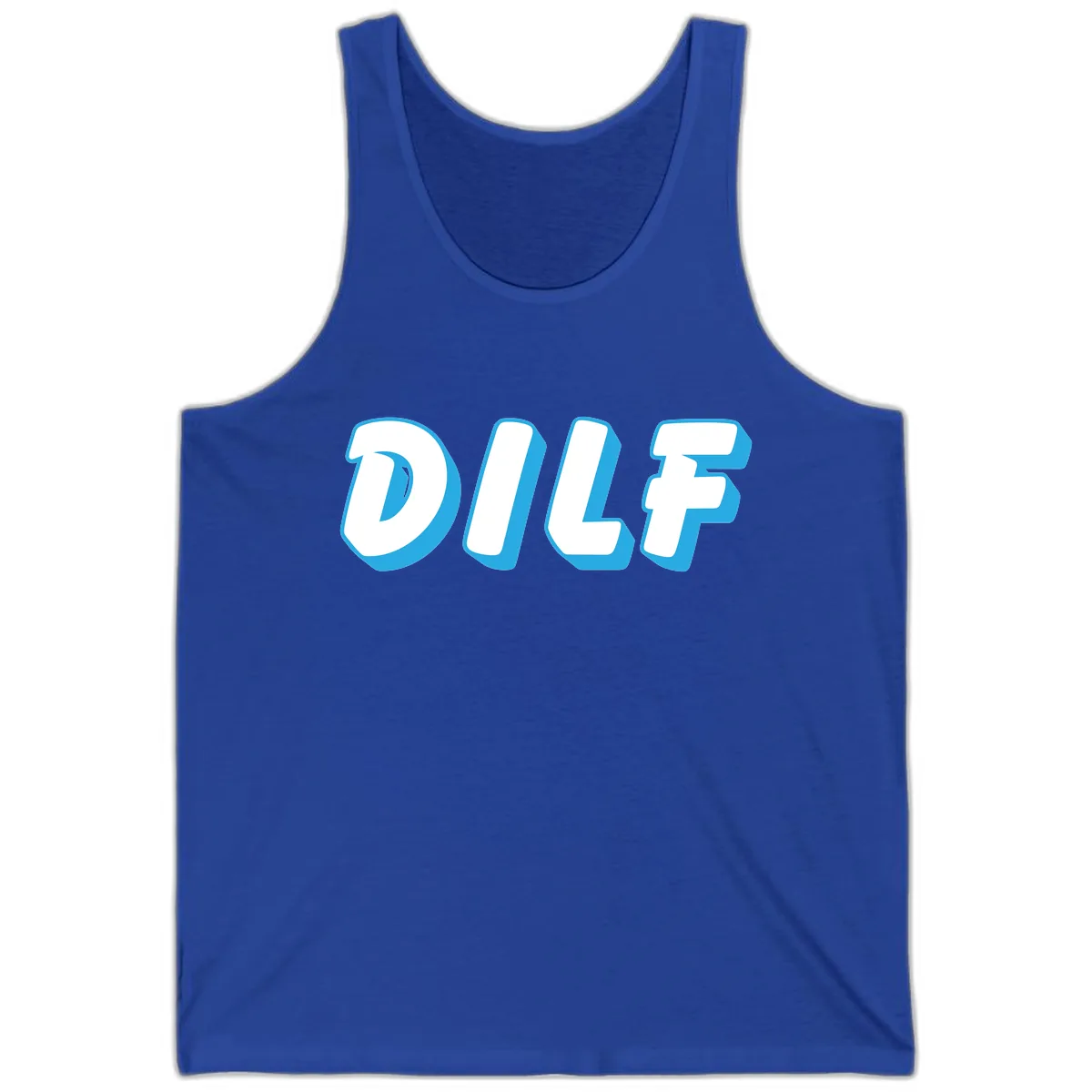 DLSF Bold Typography Design Tank in True Royal